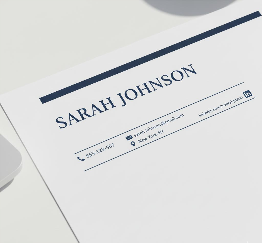 Top Section: Your Contact Info