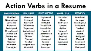Action Verbs for Resume