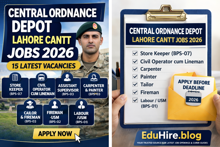 Central Ordnance Depot Jobs 2026 – Apply Now