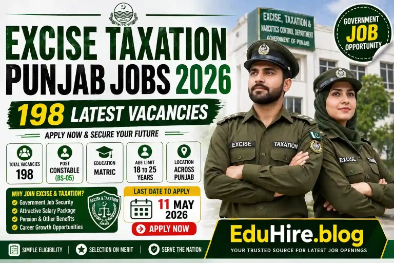 Excise Taxation Punjab Jobs | 198 Vacancies | Apply Now